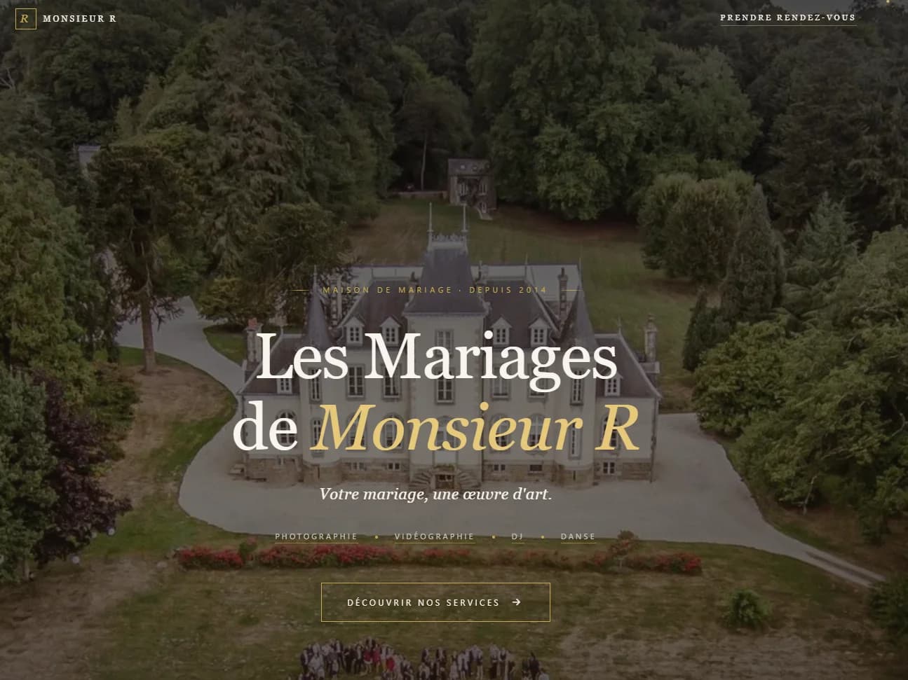 Site Les Mariages de Monsieur R — vitrine web photographie de mariage
